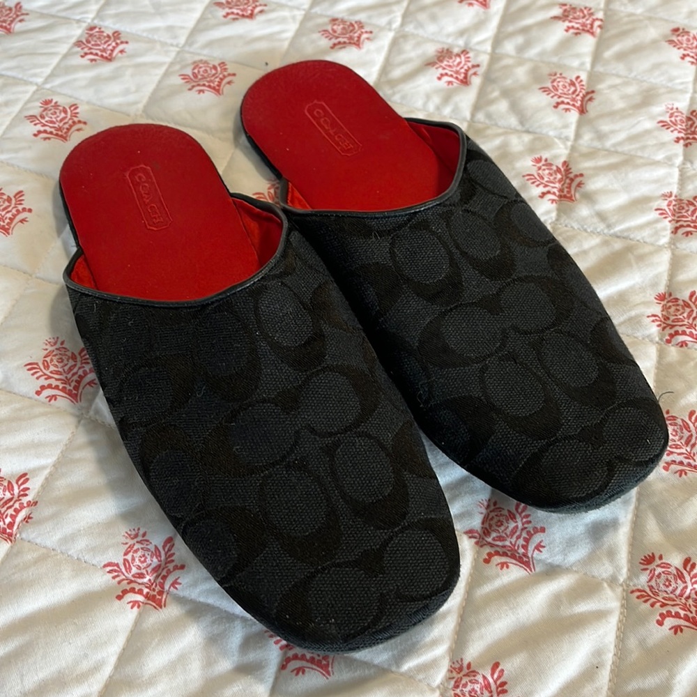 Coach slippers size 8
